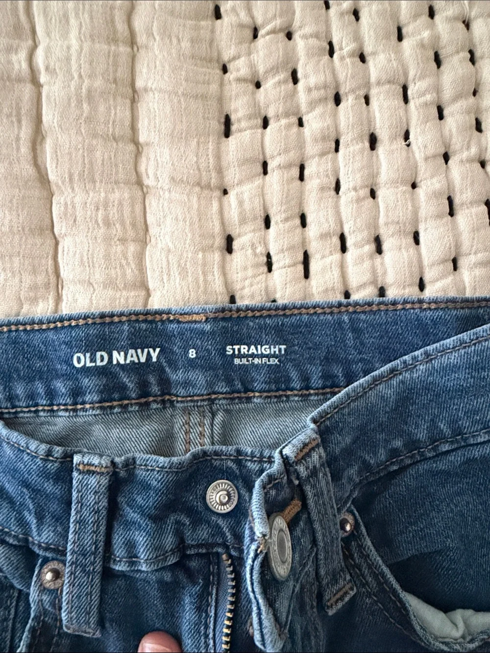 Old Navy Kids 8 Blue Straight-Leg Jeans